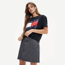 Tommy Jeans dámské černé tričko Tommy - S (BBU)
