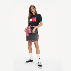 Tommy Jeans dámské černé tričko Tommy - S (BBU)