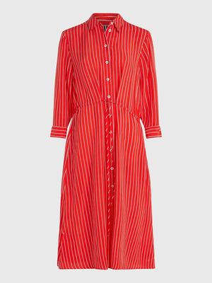 Tommy Hilfiger dámské červené šaty Cupro - 42 (0EX)