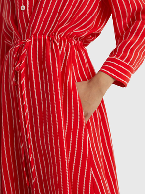 Tommy Hilfiger dámské červené šaty Cupro - 40 (0EX)