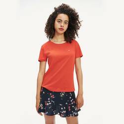 Tommy Hilfiger dámské červené tričko Jersey - XS (667)