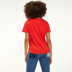 Tommy Hilfiger dámské červené tričko Jersey - M (667)