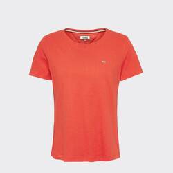 Tommy Hilfiger dámské červené tričko Jersey - L (667)