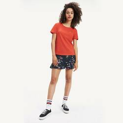 Tommy Hilfiger dámské červené tričko Jersey - XS (667)
