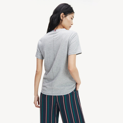 Tommy Hilfiger dámské šedé tričko Monogram - XS (PYT)