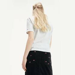 Tommy Hilfiger dámské šedé tričko Tommy - M (PPP)