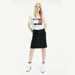 Tommy Hilfiger dámské šedé tričko Tommy - M (PPP)