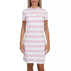 Tommy Hilfiger dámské bílé polo šaty s proužkem New Chiara