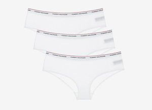 Tommy Hilfiger dámské bílé kalhotky 3 pack Essentials - S (902)