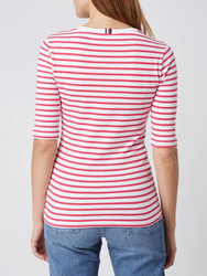 Tommy Hilfiger dámské bílé pruhované tričko - XS (0D9)