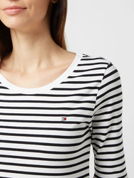 Tommy Hilfiger dámské bílé pruhované tričko - XS (0AW)