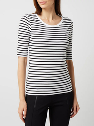 Tommy Hilfiger dámské bílé pruhované tričko - XS (0AW)
