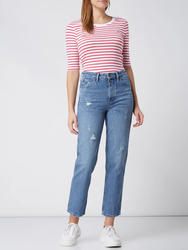 Tommy Hilfiger dámské bílé pruhované tričko - XS (0D9)