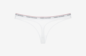 Tommy Hilfiger dámské bílé tanga 3pack Essentials - XS (903)