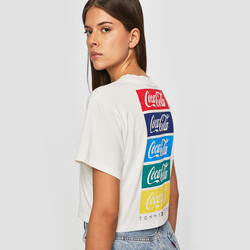 Tommy Hilfiger dámské bílé tričko Coca Cola Repeat