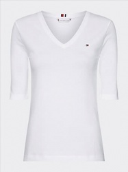 Tommy Hilfiger dámské bílé tričko  - XL (YBR)