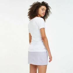 Tommy Hilfiger dámské bílé tričko s výstřihem do V - L (100)