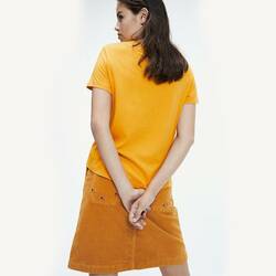 Tommy Hilfiger dámské hořčicové tričko Jersey - XS (ZBC)