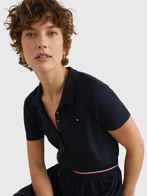 Tommy Hilfiger dámské modré polo šaty - XS (DW5)