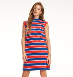 Tommy Hilfiger dámské pruhované šaty se stojáčkem
