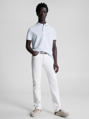 Tommy Hilfiger pánské světle modré polo Oxford - L (C1O)