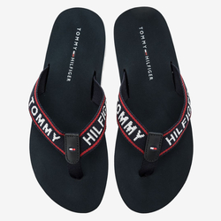 Tommy Hilfiger dámské tmavě modré žabky Sporty - 37 (403)