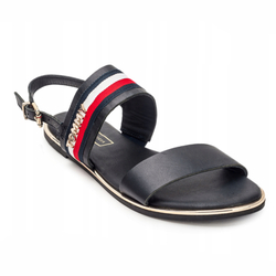 Tommy Hilfiger dámské tmavě modré sandály Ribbon
