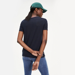 Tommy Hilfiger dámské tmavě modré tričko Collar - XS (CJM)