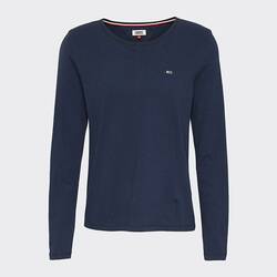 Tommy Hilfiger dámské tmavě modré tričko Jersey - XS (002)