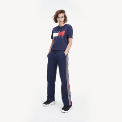 Tommy Hilfiger dámské tmavě modré tričko Tommy - XS (CBK)