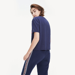 Tommy Hilfiger dámské tmavě modré tričko Tommy - XS (CBK)