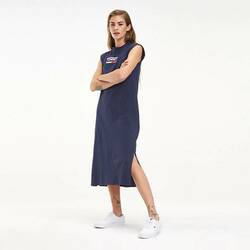 Tommy Hilfiger dámské tmavě modré dlouhé šaty