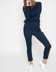 Tommy Hilfiger dámské tmavě modré kalhoty Basic