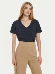 Tommy Hilfiger dámské tmavě modré tričko - XXS (DW5)