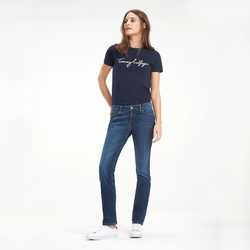 Tommy Hilfiger dámské tmavě modré tričko Graphic - XS (403)