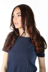 Tommy Jeans dámské tmavě modré tričko Jersey - S (002)