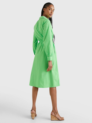 Tommy Hilfiger dámské zelené košilové šaty  - 40 (LWY)