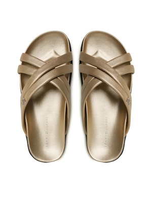 Tommy Hilfiger dámské zlaté pantofle - 37 (0LJ)