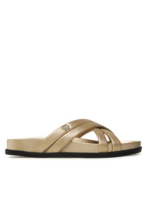 Tommy Hilfiger dámské zlaté pantofle - 37 (0LJ)
