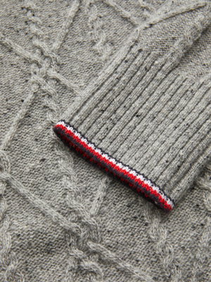 Tommy Hilfiger dámský šedý svetr se vzorem - M (0IZ)