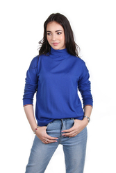 Tommy Hilfiger dámský modrý pletený rolák - L (CKB)