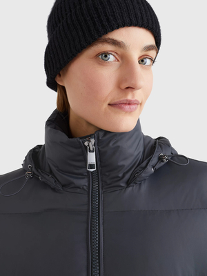 Tommy Hilfiger dámský černý kabát - XS (BDS)