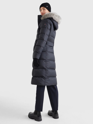 Tommy Hilfiger dámský černý kabát - XS (BDS)