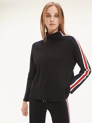 Tommy Hilfiger dámský černý svetr se stojáčkem Maisy