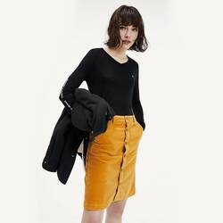 Tommy Hilfiger dámský černý tenký svetr Detail - XS (BBU)