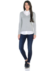Tommy Hilfiger dámský šedý svetr - XS (039)