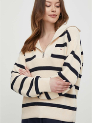 Tommy Hilfiger dámský béžový svetr - M (04T)