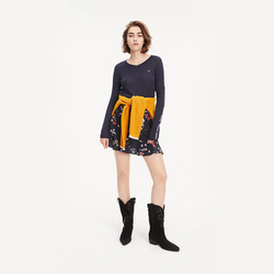 Tommy Hilfiger dámský tmavě modrý tenký svetr Detail - L (CBK)