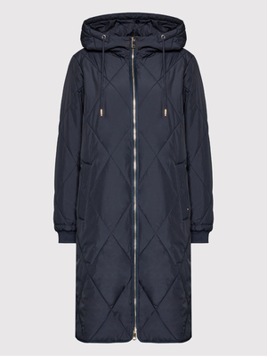 Tommy Hilfiger dámský tmavě modrý kabát  - S (DW5)