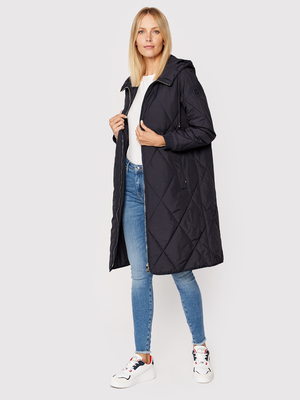 Tommy Hilfiger dámský tmavě modrý kabát  - S (DW5)